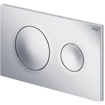 Viega, Plaque de déclenchement, forkromet kunststof 2-skylsteknik betjeningsplade arrosé pour élément de WC Prevista Dry. H : 1 - Publicité Viega, Plaque de déclenchement, forkromet kunststof 2-skylsteknik betjeningsplade arrosé pour élément de WC Prevista Dry. H : 1 - Publicité