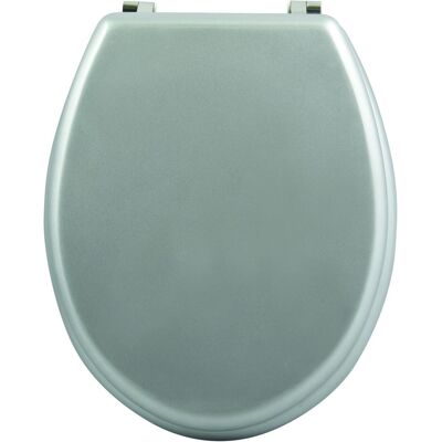 Couvercle de toilette MSV Cleo - Charnières en acier inoxydable - MDF - Argent - Siège WC - Publicité Couvercle de toilette MSV Cleo - Charnières en acier inoxydable - MDF - Argent - Siège WC - Publicité
