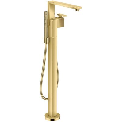 Axor Robinetterie de salle de bains, mélangeur de bain Edge à levier unique, taille main, sur pied, taille diamant - Publicité Axor Robinetterie de salle de bains, mélangeur de bain Edge à levier unique, taille main, sur pied, taille diamant - Publicité