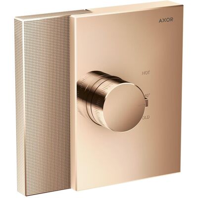 Thermostat AXOR Edge Hansgrohe - Haute Débit - Or Rouge Poli - Publicité Thermostat AXOR Edge Hansgrohe - Haute Débit - Or Rouge Poli - Publicité