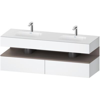 Duravit Blanc Mat Double Lavabo - Qatego Einbauwaschtisch 1600x550x600mm - Publicité Duravit Blanc Mat Double Lavabo - Qatego Einbauwaschtisch 1600x550x600mm - Publicité