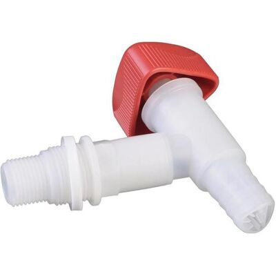 Hünersdorff - Robinet avec R 1/2 + R 3/4 pouces - Résistant aux produits chimiques, rotation à 360° - Publicité Hünersdorff - Robinet avec R 1/2 + R 3/4 pouces - Résistant aux produits chimiques, rotation à 360° - Publicité
