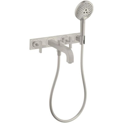 Axor Robinetterie de salle de bains, Miscelatore 3 fori per vasca Hansgrohe Citterio con maniglie a croce - Publicité Axor Robinetterie de salle de bains, Miscelatore 3 fori per vasca Hansgrohe Citterio con maniglie a croce - Publicité