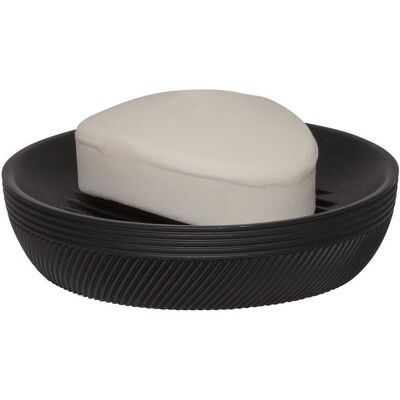 Sealskin, Distributeur de savon + porte-savon, Porte-savon Kiva sur pied, noir - Publicité Sealskin, Distributeur de savon + porte-savon, Porte-savon Kiva sur pied, noir - Publicité