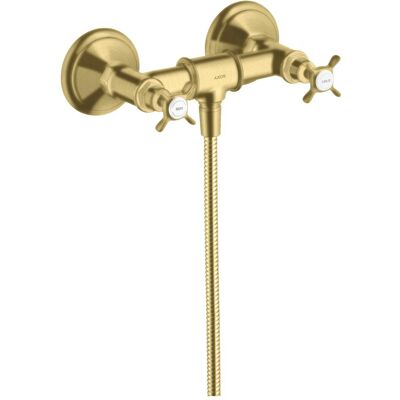 Hansgrohe Axor Montreux 2-manettes mit Kreuzgriff - Brushed Brass - Publicité Hansgrohe Axor Montreux 2-manettes mit Kreuzgriff - Brushed Brass - Publicité