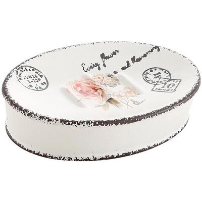 Gedy, Distributeur de savon + Porte-savon, Clothilde Soap Holder Blanc - Publicité Gedy, Distributeur de savon + Porte-savon, Clothilde Soap Holder Blanc - Publicité
