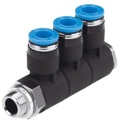 Festo, Technique de raccordement des tubes, QSLV3-G3/8-12 186241 Distributeur multiple - Publicité Festo, Technique de raccordement des tubes, QSLV3-G3/8-12 186241 Distributeur multiple - Publicité