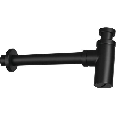 Siphon rond pour lavabo - Métal, noir - Publicité Siphon rond pour lavabo - Métal, noir - Publicité