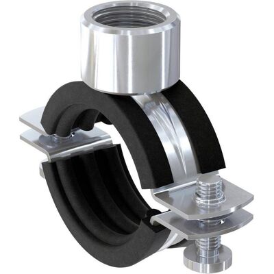 Fischer, Installation sanitaire : accessoires, Collier de tuyauterie FRS″ 40-43, 1/2″, double vase, acier galvanisé - Publicité Fischer, Installation sanitaire : accessoires, Collier de tuyauterie FRS″ 40-43, 1/2″, double vase, acier galvanisé - Publicité