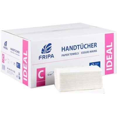 Fripa Essuie-mains IDEAL - 250x330mm - 1 couche - 100% cellulose - Publicité Fripa Essuie-mains IDEAL - 250x330mm - 1 couche - 100% cellulose - Publicité