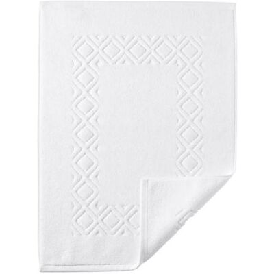 Tapis de bain blanc Egeria - 50x70 cm, Coton, Lavable en machine - Publicité Tapis de bain blanc Egeria - 50x70 cm, Coton, Lavable en machine - Publicité