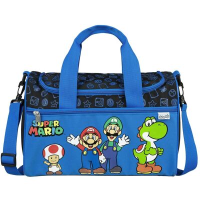 Undercover, Sac + cartable maternelle, Sporttasche Super Mario Blau - Publicité Undercover, Sac + cartable maternelle, Sporttasche Super Mario Blau - Publicité