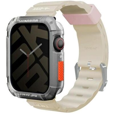 Skinarma Band Shokku Apple Watch 45/44/42mm beige (Plastique, Silicone), Sangles de montre, Beige - Publicité Skinarma Band Shokku Apple Watch 45/44/42mm beige (Plastique, Silicone), Sangles de montre, Beige - Publicité