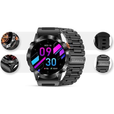 Gravity GT20-1 Smartwatch (sans carte SIM), Montre connectée - Publicité Gravity GT20-1 Smartwatch (sans carte SIM), Montre connectée - Publicité