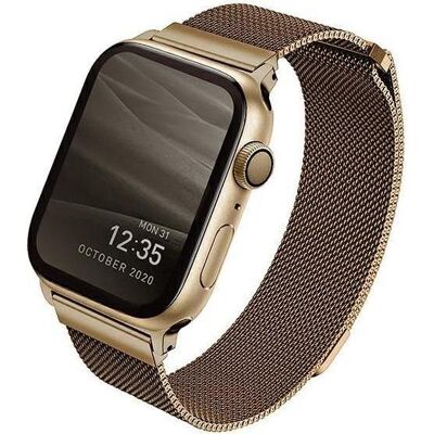 Poignée en acier inoxydable UNIQ pour Apple Watch - Or - Accessoires - Publicité Poignée en acier inoxydable UNIQ pour Apple Watch - Or - Accessoires - Publicité
