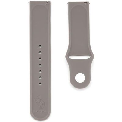 Connect Boucle de silicone de 20mm (S/M 110mm) (20 mm, Silicone), Sangles de montre, Gris - Publicité Connect Boucle de silicone de 20mm (S/M 110mm) (20 mm, Silicone), Sangles de montre, Gris - Publicité