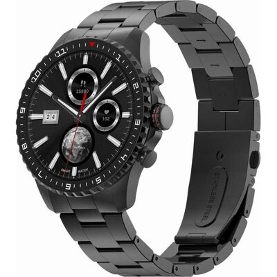 Gravity Herren-Smartwatch GT16-2 Schwarz / Schwarzes Armband (48 mm, sans carte SIM), Montre connectée - Publicité Gravity Herren-Smartwatch GT16-2 Schwarz / Schwarzes Armband (48 mm, sans carte SIM), Montre connectée - Publicité