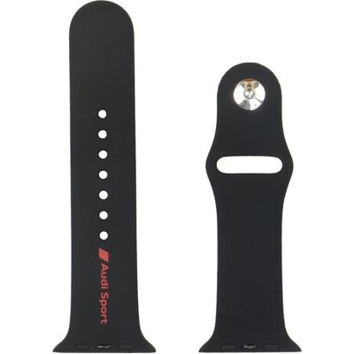 Tech-Protect Sport Red Logo Silicone Watch Strap for Apple Watch 44 / 45 / 46 / 49 mm - black (44 mm, Silicone), Sangles de montre, Noir - Publicité Tech-Protect Sport Red Logo Silicone Watch Strap for Apple Watch 44 / 45 / 46 / 49 mm - black (44 mm, Silicone), Sangles de montre, Noir - Publicité