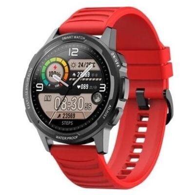 Montre Connectée Rouge Senbono X28 - Sport, SpO2, HD - Publicité Montre Connectée Rouge Senbono X28 - Sport, SpO2, HD - Publicité