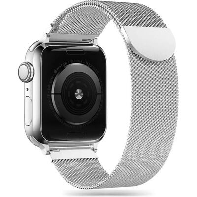 Bracelet Milanese Argenté pour Apple Watch - Acier Inoxydable Résistant - Publicité Bracelet Milanese Argenté pour Apple Watch - Acier Inoxydable Résistant - Publicité