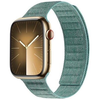 Crong Melange - Magnetarmband für Apple Watch 42/44/45/49 mm (türkis melanz) (Fibres de nylon), Sangles de montre, Turquoise - Publicité Crong Melange - Magnetarmband für Apple Watch 42/44/45/49 mm (türkis melanz) (Fibres de nylon), Sangles de montre, Turquoise - Publicité