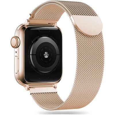 Bracelet Milanese doré pour Apple Watch - Accessoire élégant - Publicité Bracelet Milanese doré pour Apple Watch - Accessoire élégant - Publicité