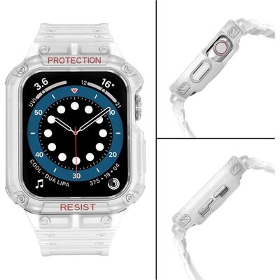 Coque pour Apple Watch Hurtel - Blanc, 41/40/38mm, Protection en armure - Publicité Coque pour Apple Watch Hurtel - Blanc, 41/40/38mm, Protection en armure - Publicité
