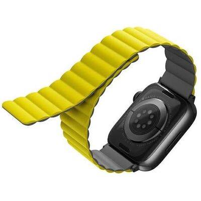 Uniq - Revix - Jaune-gris - Silicone - watch strap - Publicité Uniq - Revix - Jaune-gris - Silicone - watch strap - Publicité