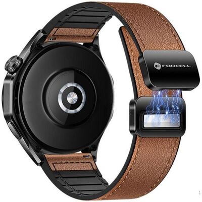 Forcell Strap F-DESIGN FS20 magnetic eco leather strap for SAMSUNG Watch 22 mm brown (22 mm, Cuir synthétique, Silicone), Sangles de montre, Marron - Publicité Forcell Strap F-DESIGN FS20 magnetic eco leather strap for SAMSUNG Watch 22 mm brown (22 mm, Cuir synthétique, Silicone), Sangles de montre, Marron - Publicité