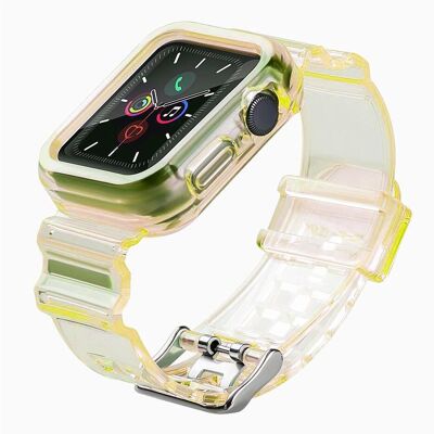 Hurtel Strap Light Set replacement band strap case for Watch 3 38mm / Watch 2 38mm yellow (Bracelet en silicone, Silicone, Silicone, TPU), Sangles de montre, Jaune - Publicité Hurtel Strap Light Set replacement band strap case for Watch 3 38mm / Watch 2 38mm yellow (Bracelet en silicone, Silicone, Silicone, TPU), Sangles de montre, Jaune - Publicité