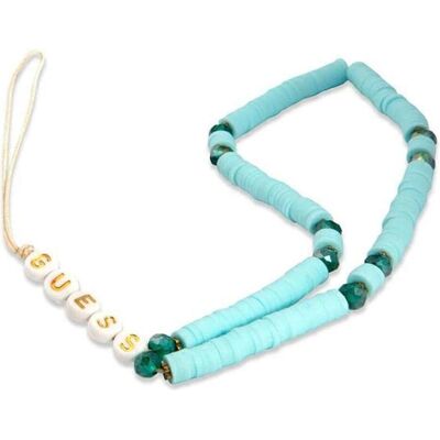 Guess, Bracelet, zawieszka GUSTPEARP Phone Strap niebieski/blue Heishi Beads, (7 cm, Matières plastiques) - Publicité Guess, Bracelet, zawieszka GUSTPEARP Phone Strap niebieski/blue Heishi Beads, (7 cm, Matières plastiques) - Publicité