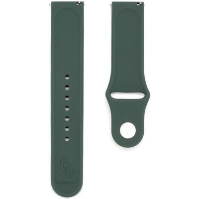 Connect Boucle de silicone de 20mm (S/M 110mm) (20 mm, Silicone), Sangles de montre, Vert - Publicité Connect Boucle de silicone de 20mm (S/M 110mm) (20 mm, Silicone), Sangles de montre, Vert - Publicité