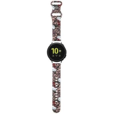 Bracelet Galaxy Watch Rose Hello Kitty - Silicone ajustable - Publicité Bracelet Galaxy Watch Rose Hello Kitty - Silicone ajustable - Publicité