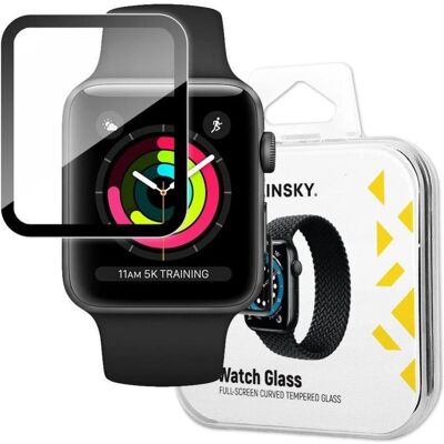 Verre hybride Wozinsky pour Apple Watch 38mm - Noir - Publicité Verre hybride Wozinsky pour Apple Watch 38mm - Noir - Publicité