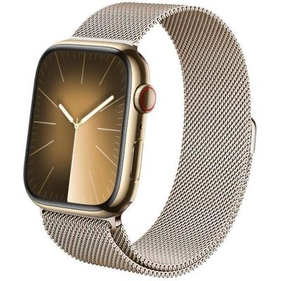 Crong Milano Steel – Edelstahlarmband für Apple Watch 42/44/45/49 mm (Champagner) (49 mm, Acier inoxydable), Sangles de montre, Or - Publicité Crong Milano Steel – Edelstahlarmband für Apple Watch 42/44/45/49 mm (Champagner) (49 mm, Acier inoxydable), Sangles de montre, Or - Publicité