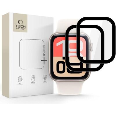 Tech-Protect GLASS FLEX+ HYBRIDGLAS 2-PAKET APPLE WATCH 4 / 5 / 6 / SE 1 / 2 / 3 (40MM) SCHWARZ, Film de protection pour smartwatch, Noir - Publicité Tech-Protect GLASS FLEX+ HYBRIDGLAS 2-PAKET APPLE WATCH 4 / 5 / 6 / SE 1 / 2 / 3 (40MM) SCHWARZ, Film de protection pour smartwatch, Noir - Publicité