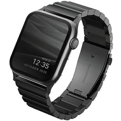 Bracelet en acier inoxydable Uniq - Compatible avec Apple Watch Series 7/6/SE/5/4/3 - Publicité Bracelet en acier inoxydable Uniq - Compatible avec Apple Watch Series 7/6/SE/5/4/3 - Publicité