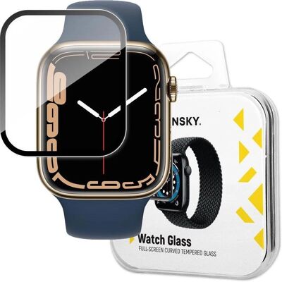 Wozinsky Verre hybride Watch Glass pour Apple Watch 7 45 mm, noir, Montre connectée : accessoires, Noir, Transparent - Publicité Wozinsky Verre hybride Watch Glass pour Apple Watch 7 45 mm, noir, Montre connectée : accessoires, Noir, Transparent - Publicité