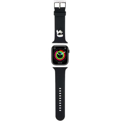 Karl Lagerfeld - Bracelet en caoutchouc 3D Karl Head NFT pour Apple Watch - Noir - Publicité Karl Lagerfeld - Bracelet en caoutchouc 3D Karl Head NFT pour Apple Watch - Noir - Publicité