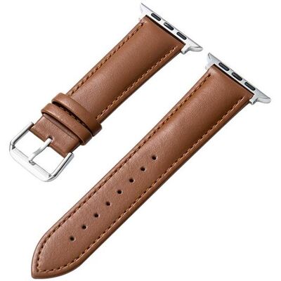 Crong Bracelet noble - Bracelet en cuir véritable pour l'Apple Watch 42 (Acier inoxydable, Cuir de vachette, Cuir véritable), Sangles de montre, Marron - Publicité Crong Bracelet noble - Bracelet en cuir véritable pour l'Apple Watch 42 (Acier inoxydable, Cuir de vachette, Cuir véritable), Sangles de montre, Marron - Publicité