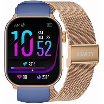 Gravity SMARTWATCH UNISEX GT28-8 - ROZMOWY BLUETOOTH, DODATKOWY PASEK (sg037g) (50 mm, sans carte SIM), Montre connectée - Publicité Gravity SMARTWATCH UNISEX GT28-8 - ROZMOWY BLUETOOTH, DODATKOWY PASEK (sg037g) (50 mm, sans carte SIM), Montre connectée - Publicité