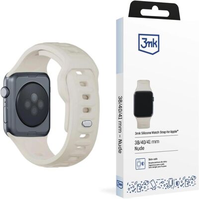 3MK Silicone Watch Strap beżowy/beige dla Apple Watch 38/40/41mm (Acier inoxydable, Silicone), Sangles de montre, Blanc, Beige - Publicité 3MK Silicone Watch Strap beżowy/beige dla Apple Watch 38/40/41mm (Acier inoxydable, Silicone), Sangles de montre, Blanc, Beige - Publicité