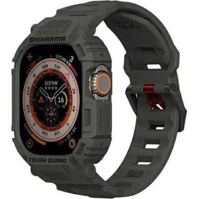 Skinarma Band+Case Mecha 2in1 Apple Watch 49mm olive (Matières plastiques, Silicone, TPU), Sangles de montre, Vert - Publicité Skinarma Band+Case Mecha 2in1 Apple Watch 49mm olive (Matières plastiques, Silicone, TPU), Sangles de montre, Vert - Publicité