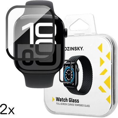 Wozinsky SzkÅo hartowane Full Glue do Apple Watch Series 10 42mm (2 szt.), Film de protection pour smartwatch, Transparent, Noir - Publicité Wozinsky SzkÅo hartowane Full Glue do Apple Watch Series 10 42mm (2 szt.), Film de protection pour smartwatch, Transparent, Noir - Publicité