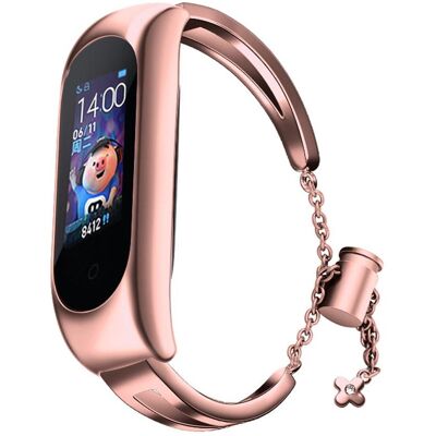 Hurtel Replacer la bande de métal bracelet pour Xiaomi Mi Band 6 / 5 / 4 / 3 rose (Acier inoxydable), Sangles de montre, Pink - Publicité Hurtel Replacer la bande de métal bracelet pour Xiaomi Mi Band 6 / 5 / 4 / 3 rose (Acier inoxydable), Sangles de montre, Pink - Publicité