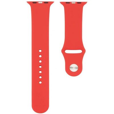 Connect Montre 42/44/45mm Silicone Loop (140mm M/L) (Silicone), Sangles de montre, Rouge - Publicité Connect Montre 42/44/45mm Silicone Loop (140mm M/L) (Silicone), Sangles de montre, Rouge - Publicité