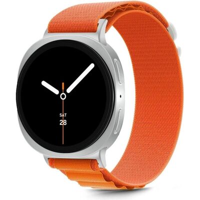 Tech-Protect Nylon-Streifenarmband für Samsung Galaxy Watch 40/44/46 mm – Orange (Nylon), Sangles de montre, Orange - Publicité Tech-Protect Nylon-Streifenarmband für Samsung Galaxy Watch 40/44/46 mm – Orange (Nylon), Sangles de montre, Orange - Publicité