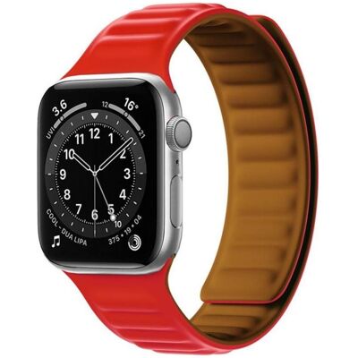 Bracelet Magnétique Hurtel pour Apple Watch - Rouge 45mm - Publicité Bracelet Magnétique Hurtel pour Apple Watch - Rouge 45mm - Publicité