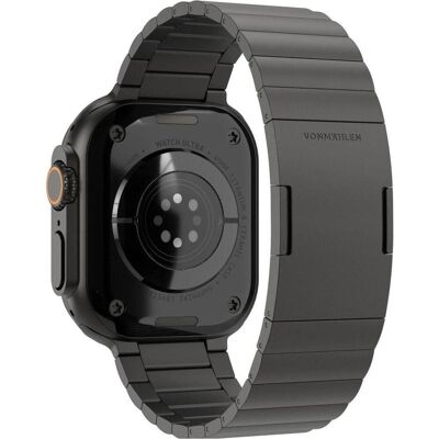 Vonmählen Titan Gliederarmband Pro für Apple Watch 44/45/46/49mm, schwarz (Acier inoxydable), Sangles de montre, Noir - Publicité Vonmählen Titan Gliederarmband Pro für Apple Watch 44/45/46/49mm, schwarz (Acier inoxydable), Sangles de montre, Noir - Publicité