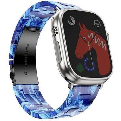Forcell Strap F-DESIGN FA04 marble textured resin strap for APPLE Watch 38 / 40 / 41 mm blue (Plastique), Sangles de montre, Bleu - Publicité Forcell Strap F-DESIGN FA04 marble textured resin strap for APPLE Watch 38 / 40 / 41 mm blue (Plastique), Sangles de montre, Bleu - Publicité